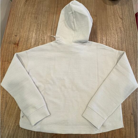 Zella Ottoman Cotton Blend Ribbed Hoodie - Size L - Picture 4 of 4